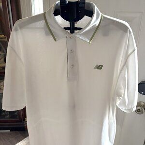 New Balance Polo Men's Shirt short sleeve polyester shirt Size: Large
